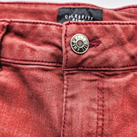 Celebrity Pink Size 7/28 Rust Colored 4 Inch Denim Style Shorts Extreme Stretch - Picture 4 of 14